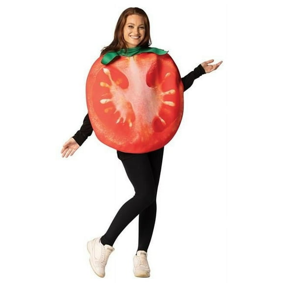 Rasta Imposta Adult Giant Tomato Slice Costume - Size One Size Fits Most - Red