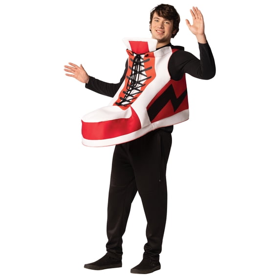 Rasta Imposta Hightop Sneaker Halloween Costume, White & Red, Adult One Size, R7403-OS