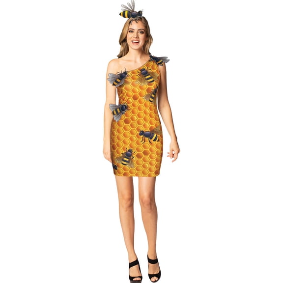 Rasta Imposta Honey Comb Women's Halloween Fancy-Dress Costume for Adult, One Size