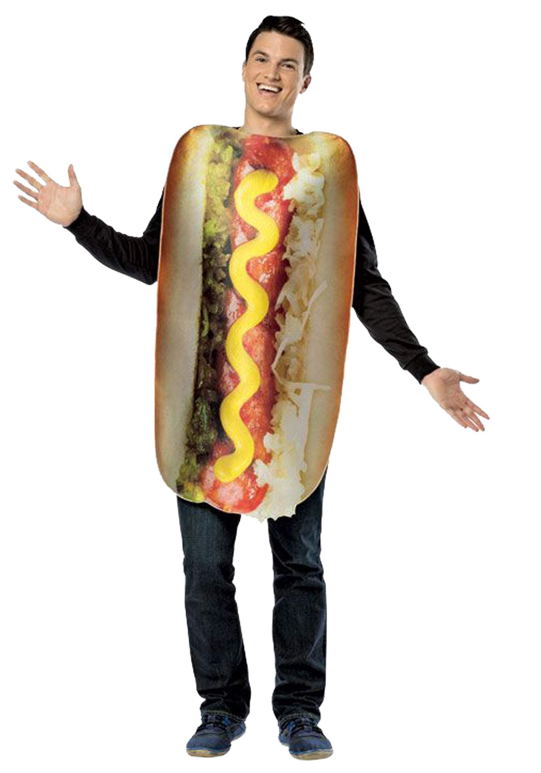 Rasta Imposta, Hot Dog Costume for Adults, One Size, Poly-Foam