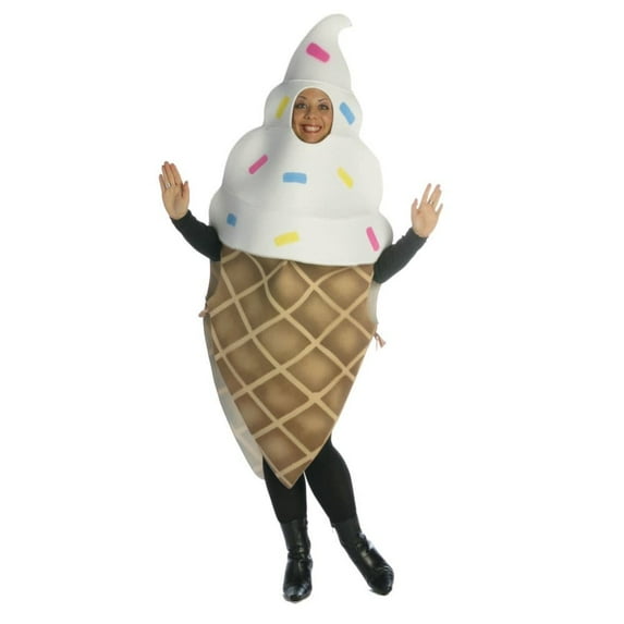 Rasta Imposta Ice Cream Cone Women's Halloween Fancy-Dress Costume for Adult, One Size