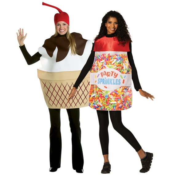 Rasta Imposta Ice Cream Sundae & Sprinkles Halloween Couples Costume Set, Men and Women's, Multicolored, Adult One Size, 20037