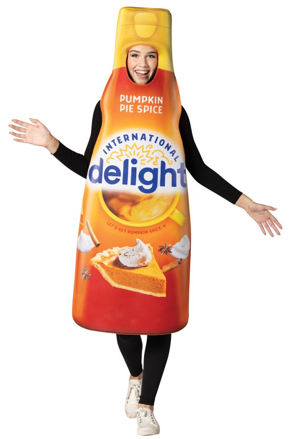 International Delight Pumpkin Pie Spice Creamer Halloween Costume, Men and Women's, Multicolor, Adult One Size, 30036-OS