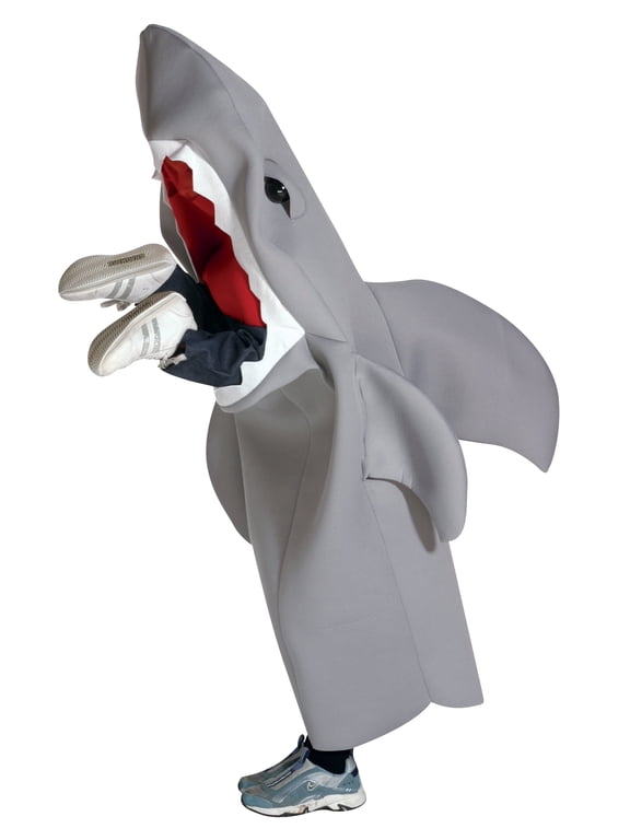 Lil Man Eating Shark Kids Costume, Boys and Girls, Child Size 7-10