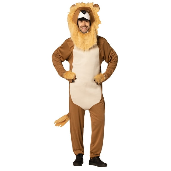 Rasta Imposta Lion Halloween Costume, Men and Women's, Brown, Adult One Size, R7405-OS