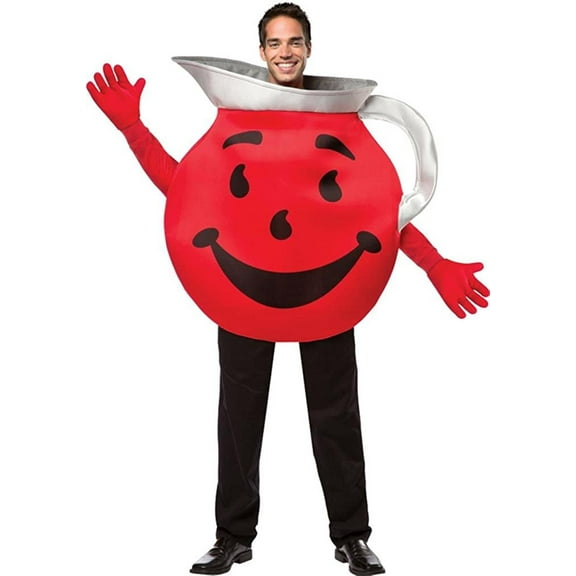 Rasta Imposta Men's Kool Aid Guy Halloween Costume, Red/Black/Silver, One Size, 100% Polyester