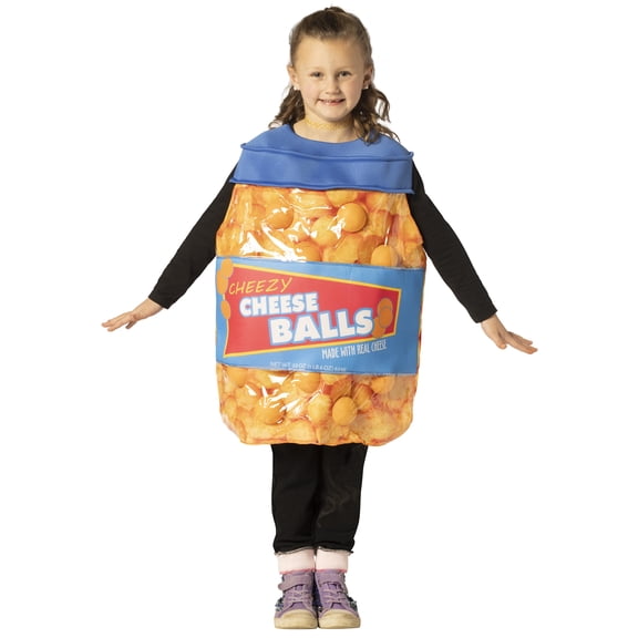 Orange Cheeseballs Container Halloween Costume, Child 7-10 Unisex