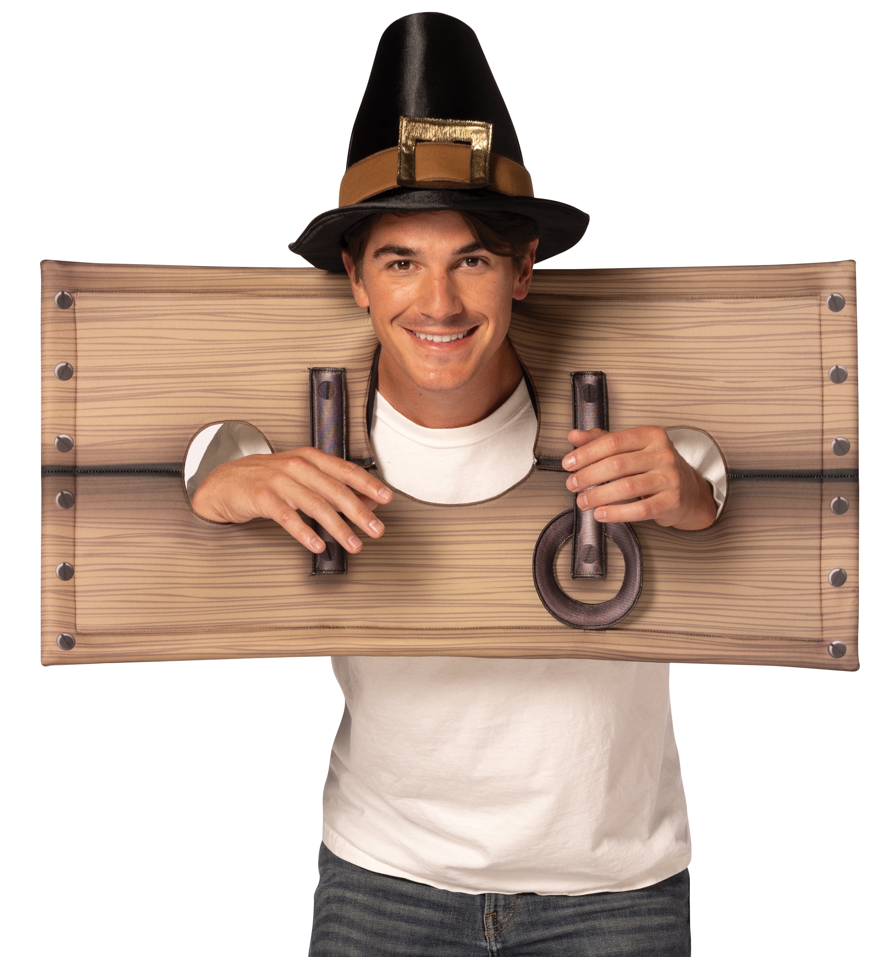Rubies Adult Pilgrim Man Costume Kit - Hat, Bib & Buckles, One Size Fits Most