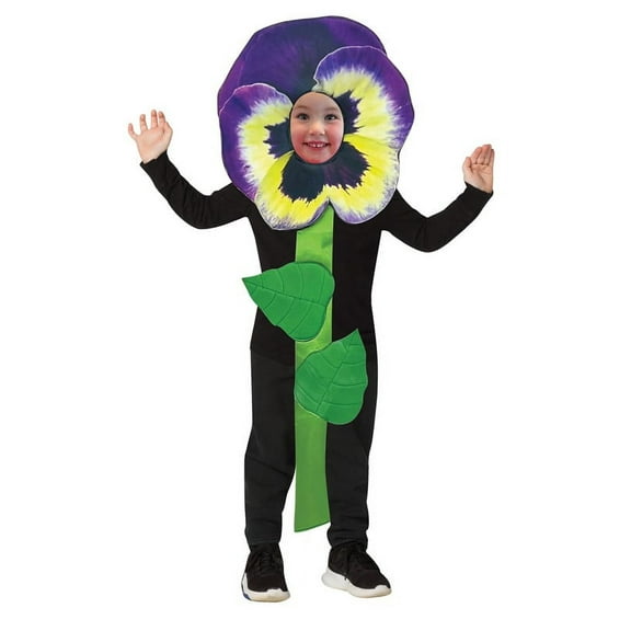 Rasta Imposta Purple Pansy Flower Halloween Costume, Girls and Boys, Purple, Child Size 3-6, 1167-36