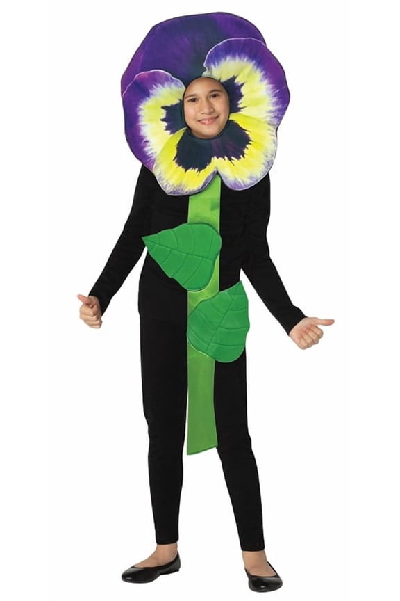Purple Pansy Flower Halloween Costume, Girls and Boys, Purple, Child Size 7-10, 1167-710