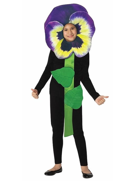 Purple Pansy Flower Halloween Costume, Girls and Boys, Purple, Child Size 7-10, 1167-710