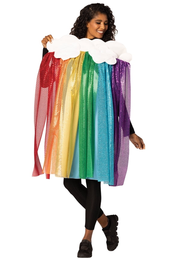 Rainbow with Rain Cloud Costume, Men and Women's, Multicolor, Adult One Size, R1231-OS