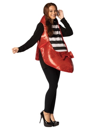 Ruby Slipper Shoe Halloween Costume, Men and Women's, Red, Adult One Size, R1508-OS