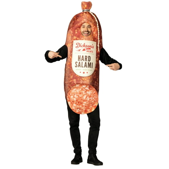 Rasta Imposta Smoked Hard Salami Halloween Costume, Men and Women's, Red, Adult One Size, R1751-OS