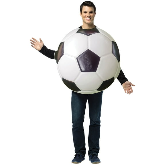 Rasta Imposta Soccer Ball Men's Halloween Fancy-Dress Costume for Adult, One Size, Unisex