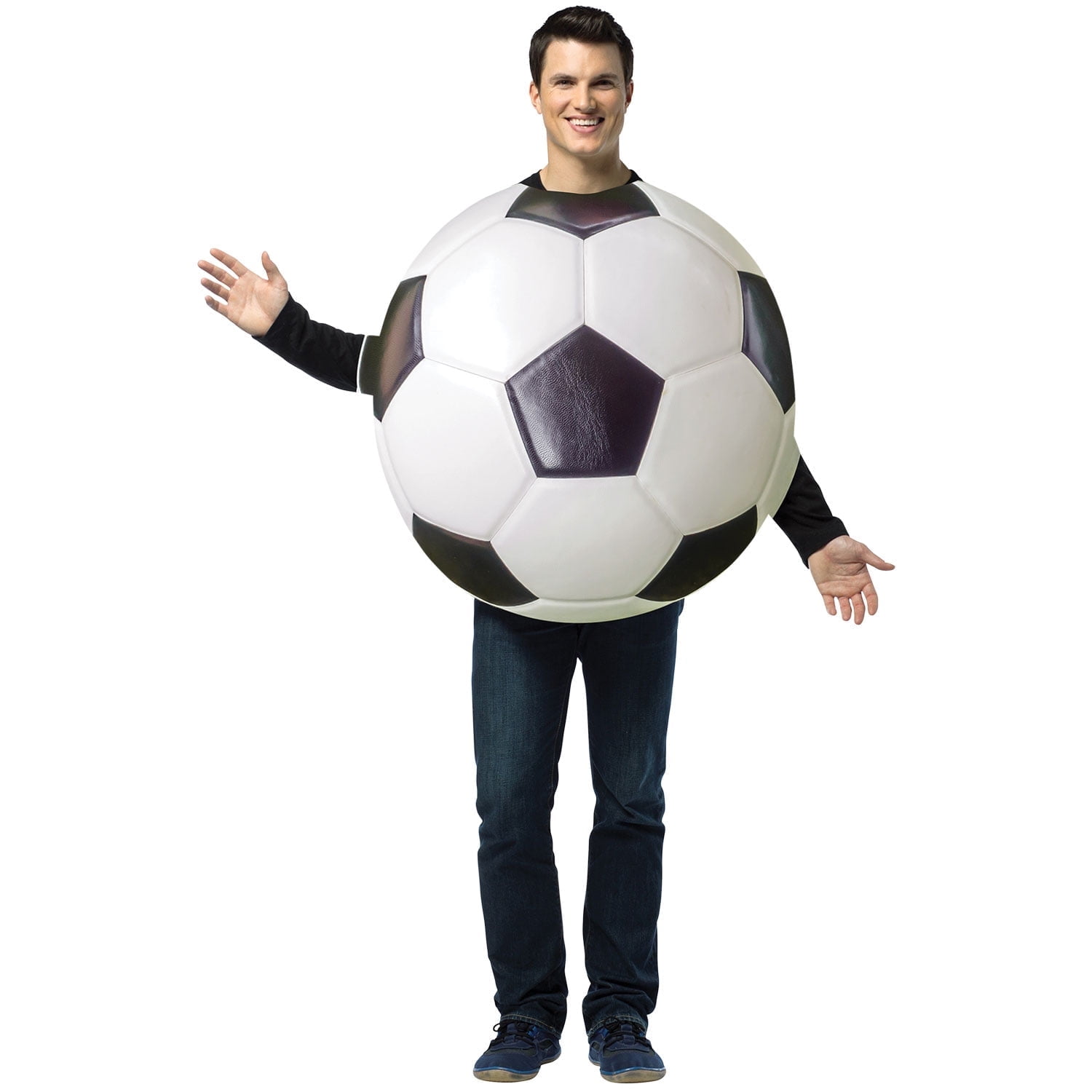 Rasta Imposta Soccer Ball Men's Halloween Fancy-Dress Costume for Adult, One Size, Unisex