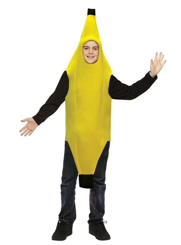 Rasta Imposta Ultimate Banana Tropical Fruit Halloween Costume, Yellow, Teen Size 12-16, Unisex