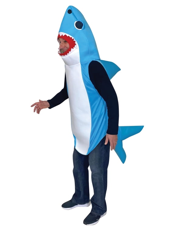 Ultimate Blue Shark Halloween Play Costume, Adult Size Large-Extra Large