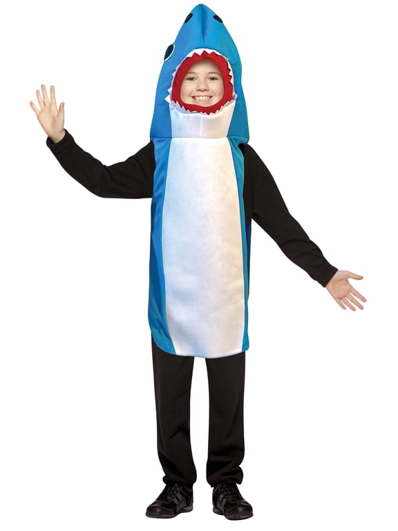 Ultimate Blue Shark Kids Halloween Party Dress Up Costume, Child Size 7-10, Sku 1207-710