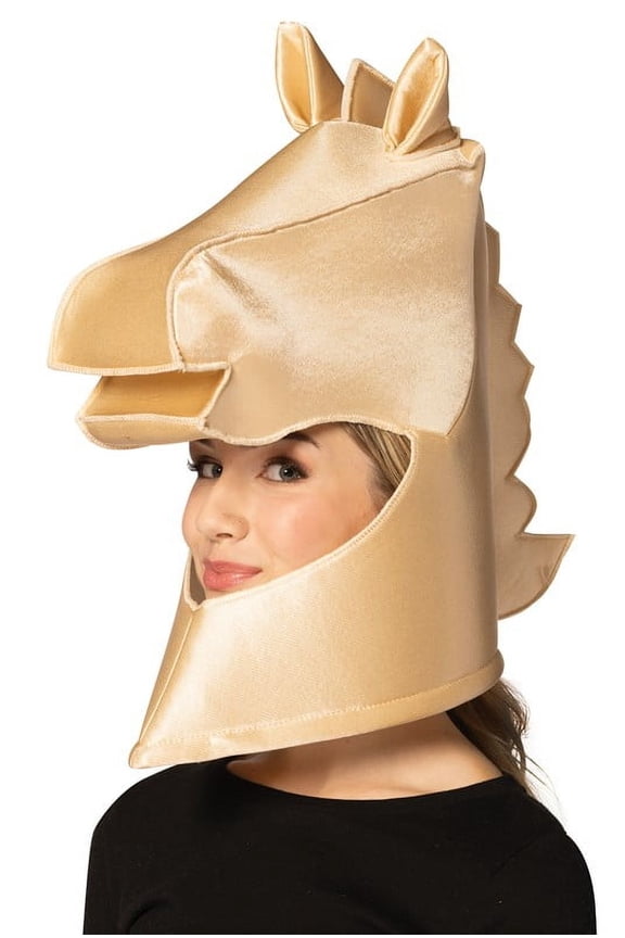 Ultimate Deluxe Beige KnightChess Headpiece Halloween Mask Costume, Adult One Size, R1305-OS