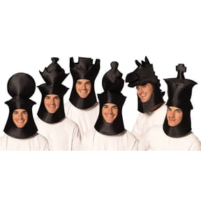 Rasta Imposta Ultimate Deluxe Black 6 Piece Chess Headpieces Costume Bundle, Black, Adult One Size, 20057