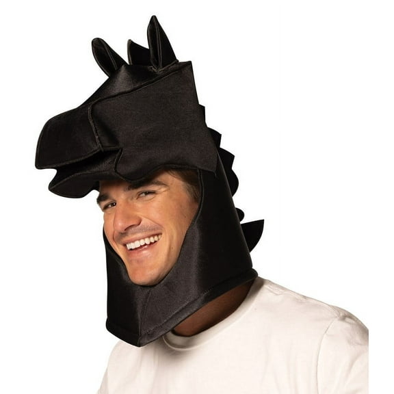 Rasta Imposta Ultimate Deluxe Black Knight Chess Headpiece Halloween Mask Costume, Adult One Size, R1312-OS