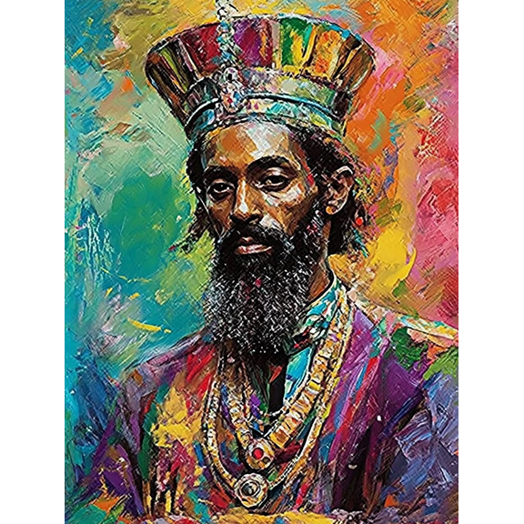 Rasta King Portrait Decorative Painting/Canvas ArtSuitable for Decorating Living Room Bedroom Office Hotel Coffee Shop Bar Studio Hallway Lounge Gallery Apartment and Workspace.