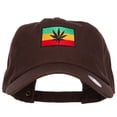 thumbnail image 1 of Rasta Leaf Flag Embroidered Unstructured Cap - Brown OSFM, 1 of 5