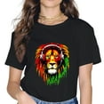 thumbnail image 1 of Rasta Lion Dreadlock Jamaica Gift for Rastafari lover T-Shirt, 1 of 3