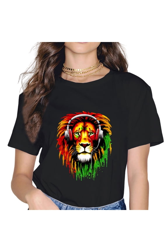 Rasta Lion Dreadlock Jamaica Gift for Rastafari lover T-Shirt