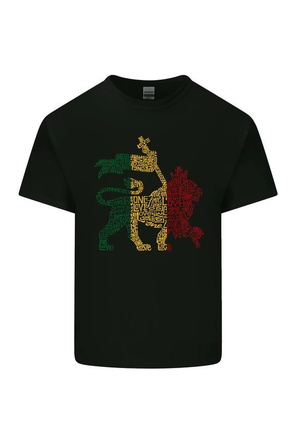 Rasta Lion Jamaica Reggae Music Jamaican Mens Cotton T-Shirt Tee Top