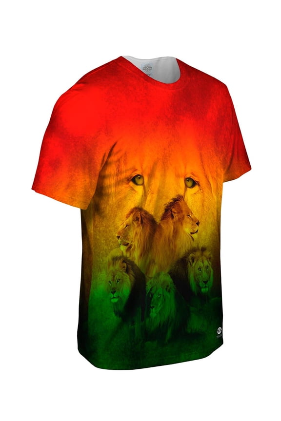 Rasta Lion Pack Mens T-Shirt All Over Print