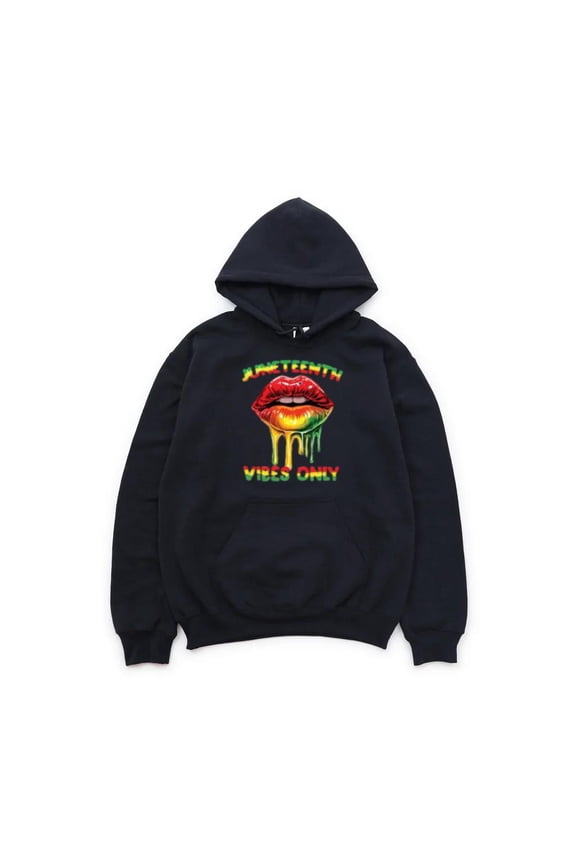 Rasta Lips Pan African Reggae Pride Roots Music Culture Drip Colors Graphic Hoodie, for men & women, up to size 5XL