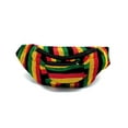 thumbnail image 1 of Rasta Multicolored Woven Striped Pattern Lightweight Fanny Pack Waist Bag - Handmade Belt Pouch Boho Travel Accessories, 1 of 2
