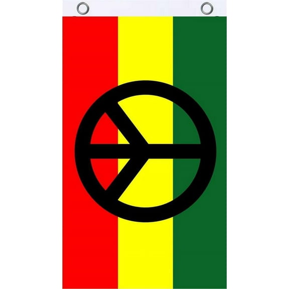Rasta Peace Fly Flag 3' x 5'