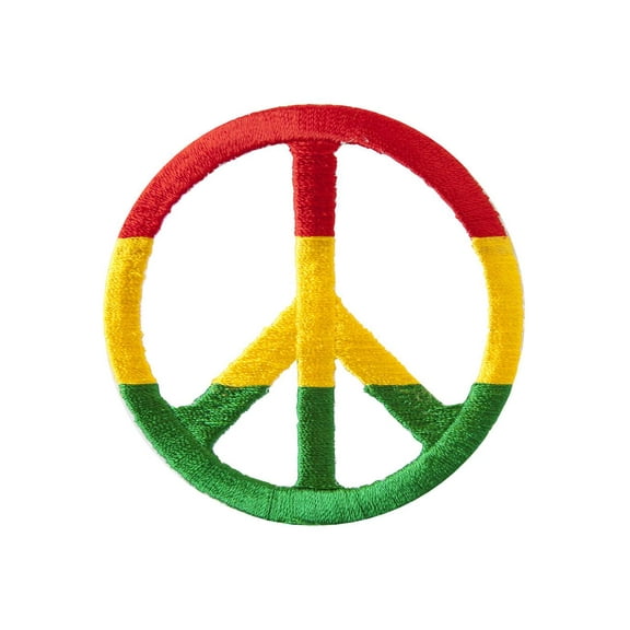Rasta Peace Sign Patch
