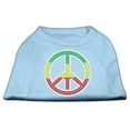 thumbnail image 1 of Pet Dog  Cat Shirt Rhinestone, "Rasta Peace Sign", 1 of 10