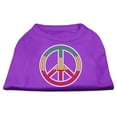 thumbnail image 1 of Pet Dog  Cat Shirt Rhinestone, "Rasta Peace Sign", 1 of 11