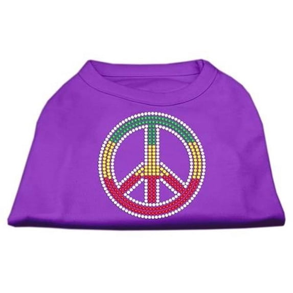Rasta Peace Sign Shirts Purple XXL - 18