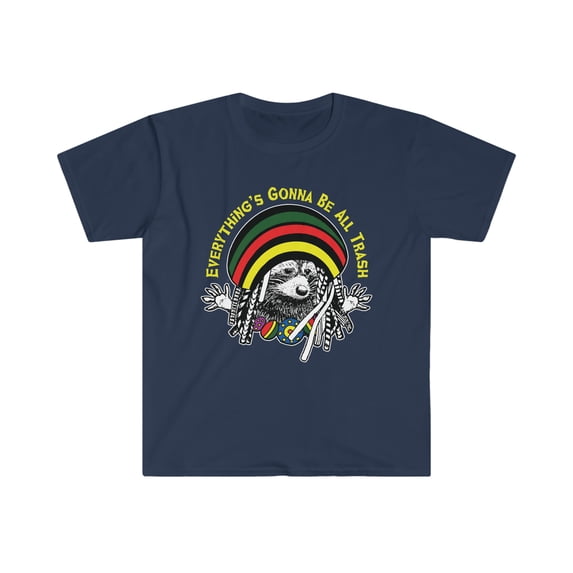 Rasta Raccoon Softstyle T-Shirt