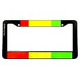 thumbnail image 1 of Rasta Rastafarian Pattern Colors Reggae License Plate Frame, 1 of 2