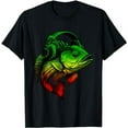 thumbnail image 1 of Rasta Reggae Fish DJ Rastafari Reggae Lover Rastafarian T-Shirt, 1 of 5