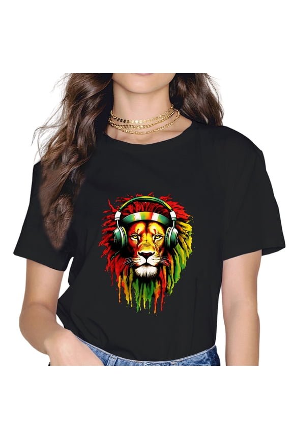 Rasta Reggae Lion Of Judah Rastafarian Pride Reggae Music T-Shirt