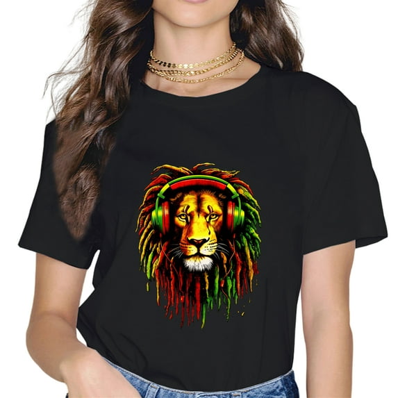 Rasta Reggae Lion of Judah Jamaican One Love Reggae Music T-Shirt