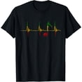 thumbnail image 1 of Rasta Reggae Music Note Heartbeat EKG Pulse Rastafari Roots T-Shirt, 1 of 3