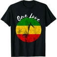 thumbnail image 1 of Rasta Reggae Music Note One Love Rastafari Roots T-Shirt, 1 of 4