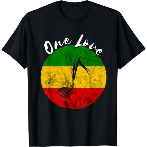 Rasta Reggae Music Note One Love Rastafari Roots T-Shirt