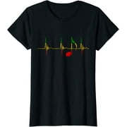 Rasta Reggae Music Notes Heartbeat EKG Pulse Clefs T-Shirt