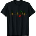 thumbnail image 1 of Rasta Reggae Music Notes Heartbeat EKG Pulse Clefs T-Shirt, 1 of 3