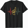 thumbnail image 1 of Rasta Reggae Peace Rastafari Roots Heartbeat EKG Pulse T-Shirt, 1 of 5